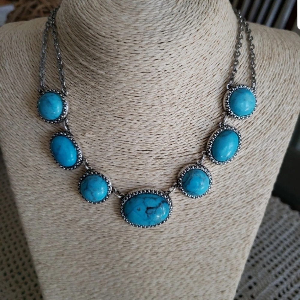 AEO Boho Turquoise Statement Necklace